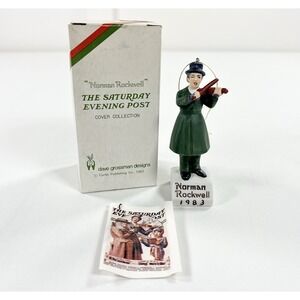 New Norman Rockwell 1983 Fiddler Ornament Saturday Evening Post Cover Collection